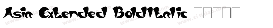 Asia Extended BoldItalic字体转换